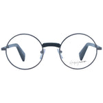Yohji Yamamoto Gray Unisex Glasses Frame, full-rim panto style with grey monel material for a trendy look.