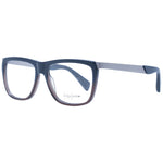 Yohji Yamamoto Blue Unisex Glasses Frame made of acetate, full-rim square style, with demo lenses, size 55-16-140.