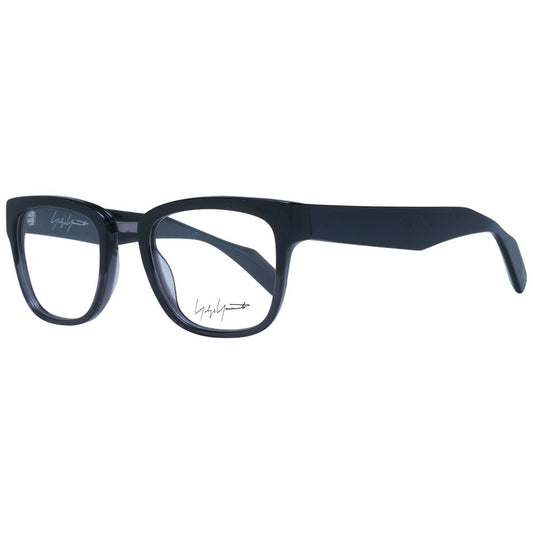 Yohji Yamamoto Gray Unisex Glasses Frame, acetate full-rim, square style, includes branded soft case, size 50-21-145