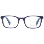 Yohji Yamamoto Purple Women Glasses Frame in full-rim acetate with rectangle style, size 51-19-140, includes branded soft case.