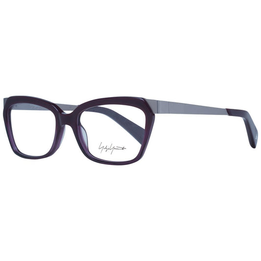 Yohji Yamamoto Purple Unisex Glasses Frame, acetate full-rim rectangular eyeglasses with demo lenses, size 54-17-140.