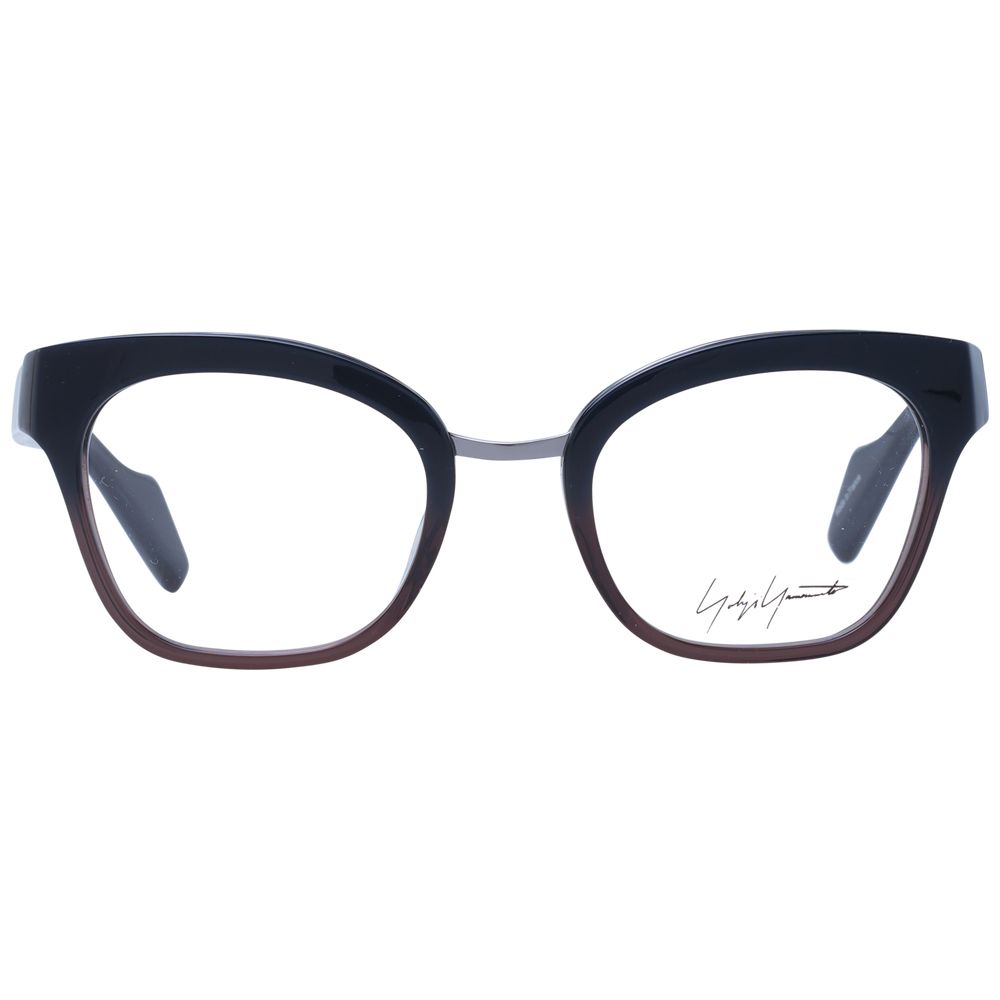Yohji Yamamoto Blue Unisex Glasses Frame with acetate full-rim and butterfly style.