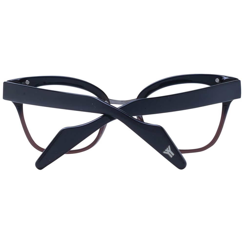 Yohji Yamamoto Blue Unisex Glasses Frame in acetate with full-rim butterfly style, featuring 49mm demo lenses and 140mm temples.
