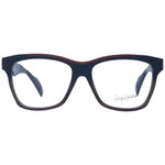 Yohji Yamamoto Blue Unisex Glasses Frame, square full-rim design, acetate material with demo lenses for style.