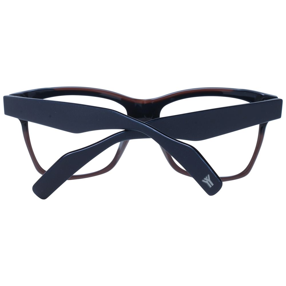 Yohji Yamamoto Blue Unisex Glasses Frame in acetate with full-rim square style, size 55-16-145, included branded soft case.