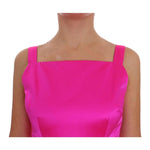 Dolce & Gabbana Pink Silk Long Sheath Ball Gown Dress