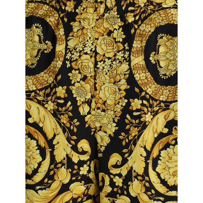 Versace Multicolor Silk Bermuda Shorts