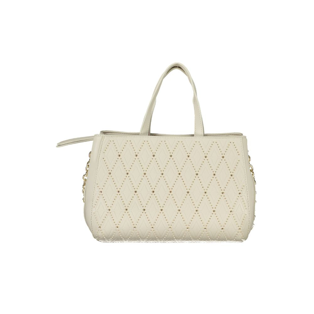 Front view with bag zipped and handles upright.