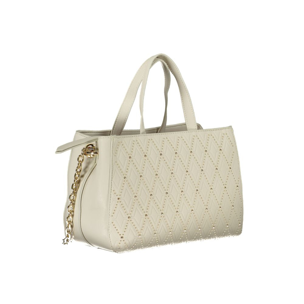 Front view with bag zipped and handles upright.