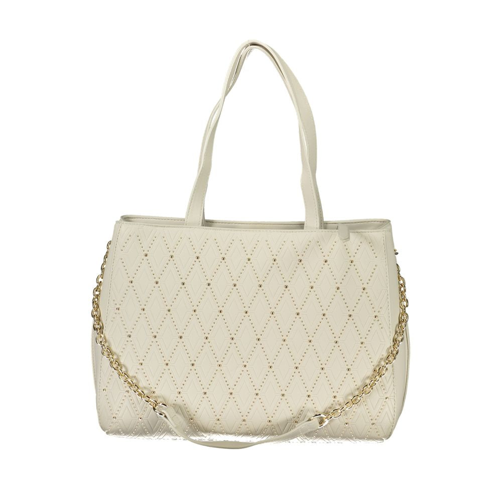 Front view with bag zipped and handles upright.