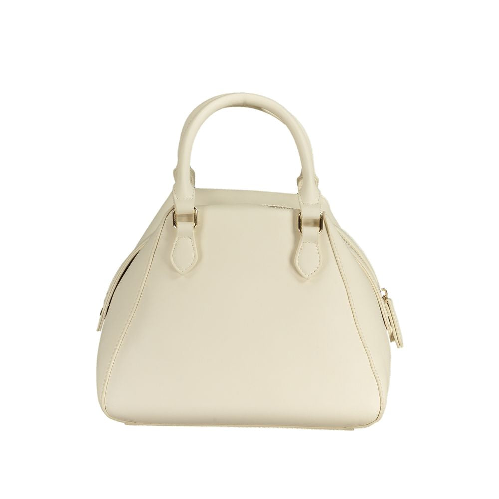 Front view with bag zipped and handles upright.