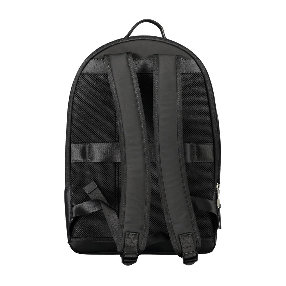 Tommy Hilfiger Black Polyester Men Backpack