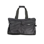 K-WAY Black Polyester Luggage And Travel bag with shoulder handles, external pockets, and logo.