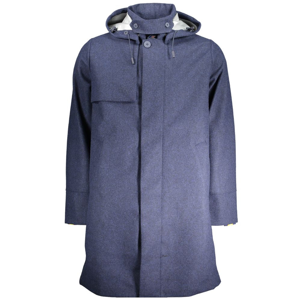 K-WAY Blue Polyester Jackets & Coat