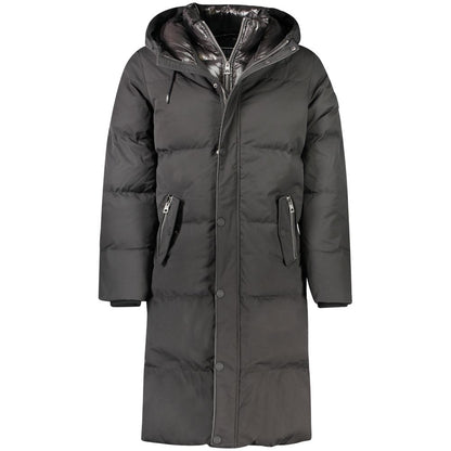 Guess Jeans Black Polyester Jackets & Coat