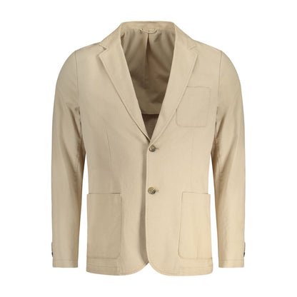 Guess Jeans Beige Cotton Jackets & Coat