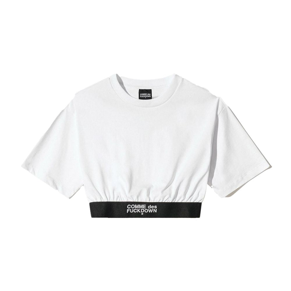 Comme Des Fuckdown White Cotton Women T-Shirt