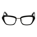Yohji Yamamoto Black Women Glasses Frame, black full-rim plastic rectangle eyewear with demo lenses, size 51-19-140.