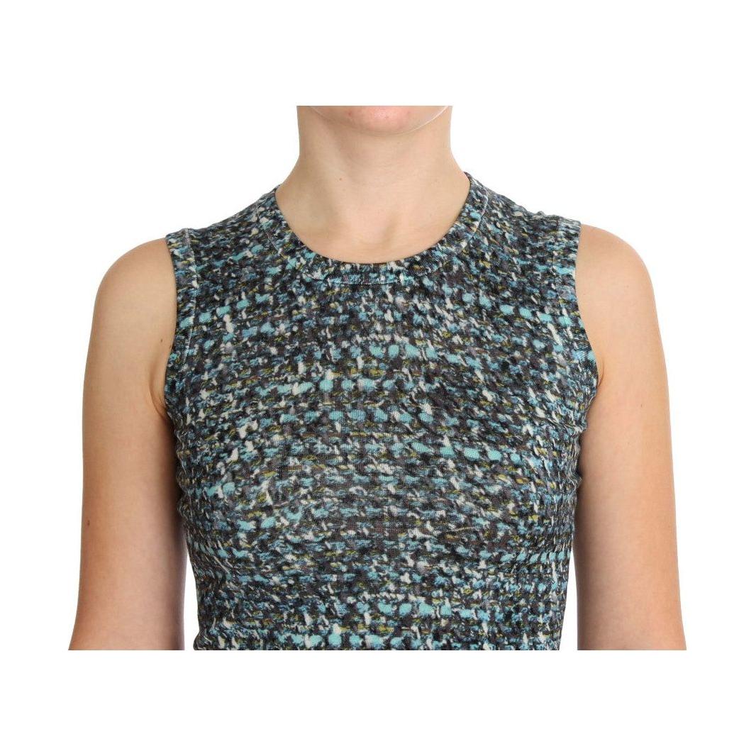 Dolce & Gabbana Blue Wool Sweater Sleeveless Pullover