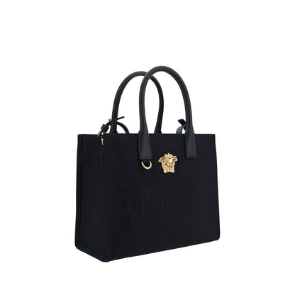 Versace Black Cotton Shoulder Bag1728,72470364320,Bags,Black,New with tags,Shoulder Bags - Bags,Shoulder Bags - Women - Bags,Versace,Women,Women - Bags