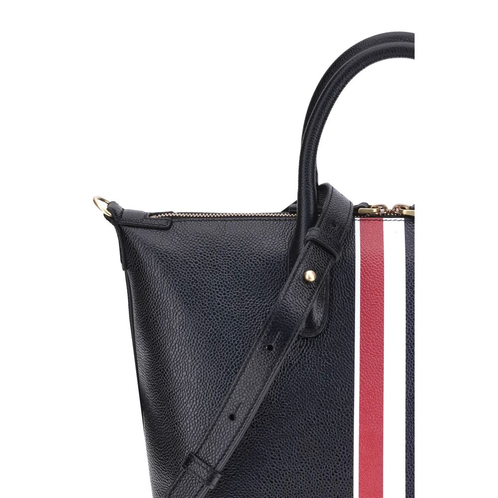 Thom Browne Black Calf Leather Bos Taurus Handbag
