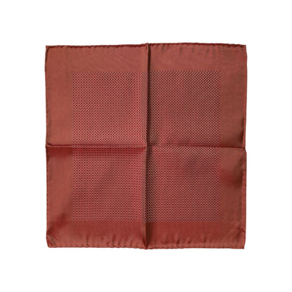 Dolce & Gabbana Orange Silk Square Men Foulard Scarf