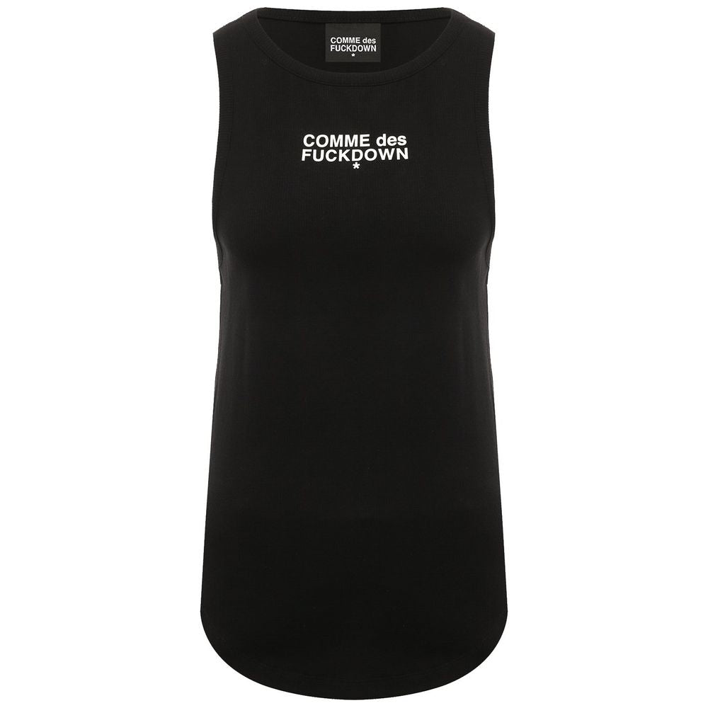 Comme Des Fuckdown "Black Cotton Women Tank Top"
