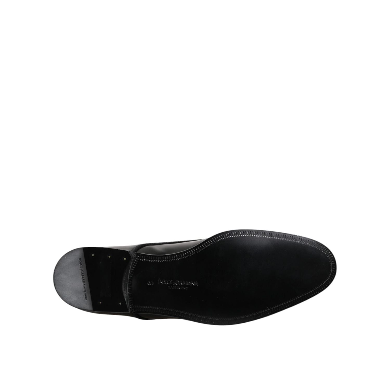 Dolce & Gabbana Black Leather Lace Up Derby Men Dress Shoes