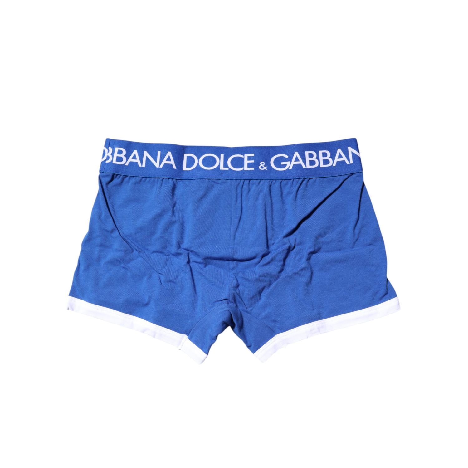 Dolce & Gabbana Blue Logo Waist Regular Boxer Brief Underwear