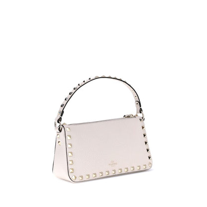 Valentino Garavani White Calf Leather Bos Taurus Shoulder Bag