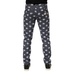 Dolce & Gabbana Dark Gray Logo Cotton Skinny Slim Denim Jeans