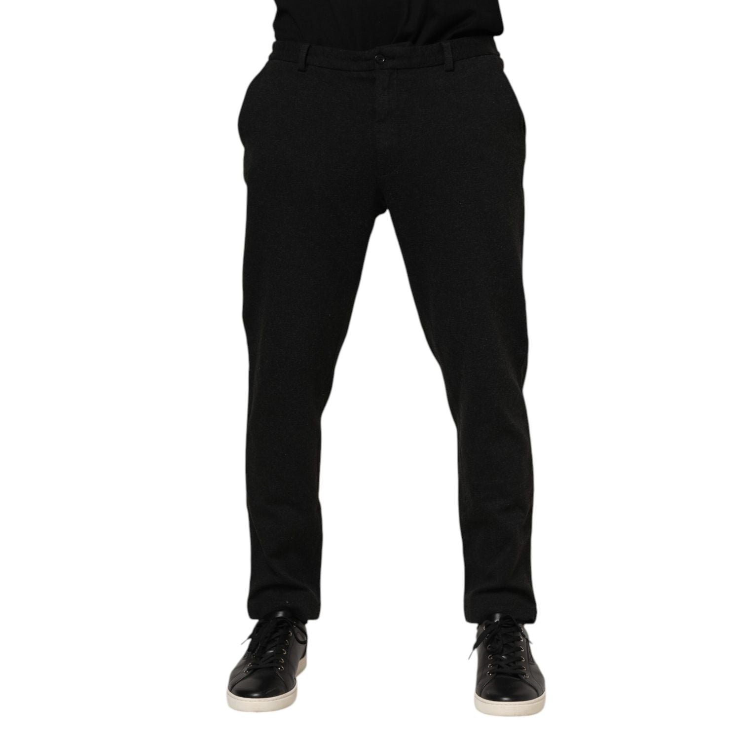 Dolce & Gabbana Dark Gray Viscose Dress Men Pants