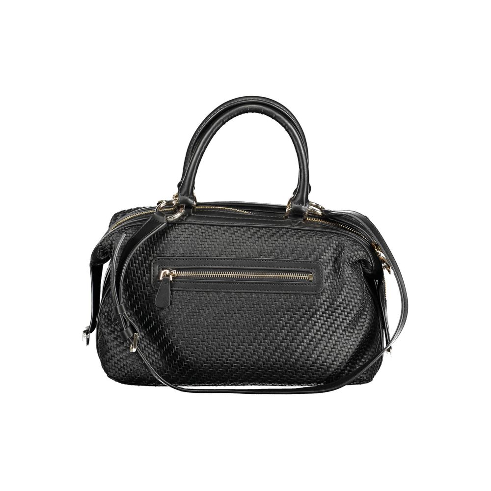 Front view with bag zipped and handles upright.