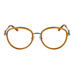Guess Orange Women Glasses Frame full-rim round metal with demo lenses, size 53-18-145, includes branded case.