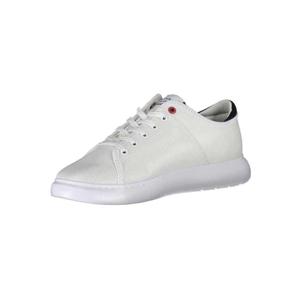 Tommy Hilfiger White Polyester Men Sneaker 1728,67403481248,Athletic - Sneakers - Shoes,EU44/US11,Men,New with tags,Shoes,Sneakers - Shoes,Tommy Hilfiger,White