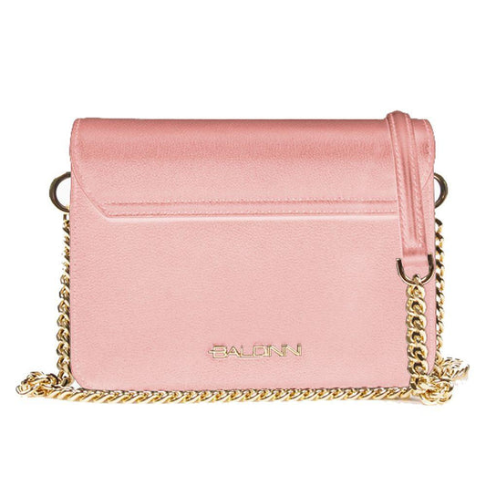 Baldinini Trend Pink Calfskin Handbag BA-12242