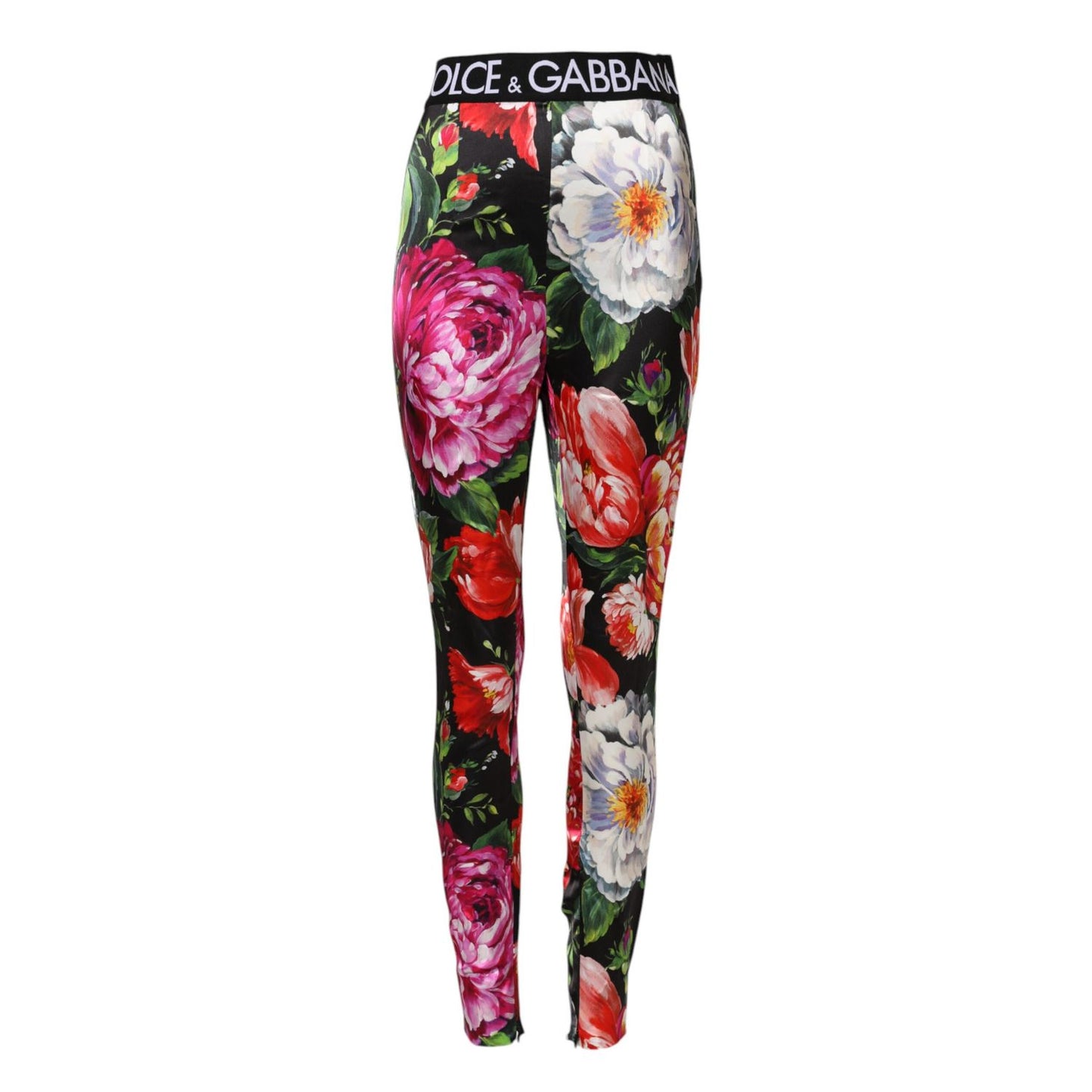 Dolce & Gabbana Multicolor Floral Legging Stretch Waist Pants