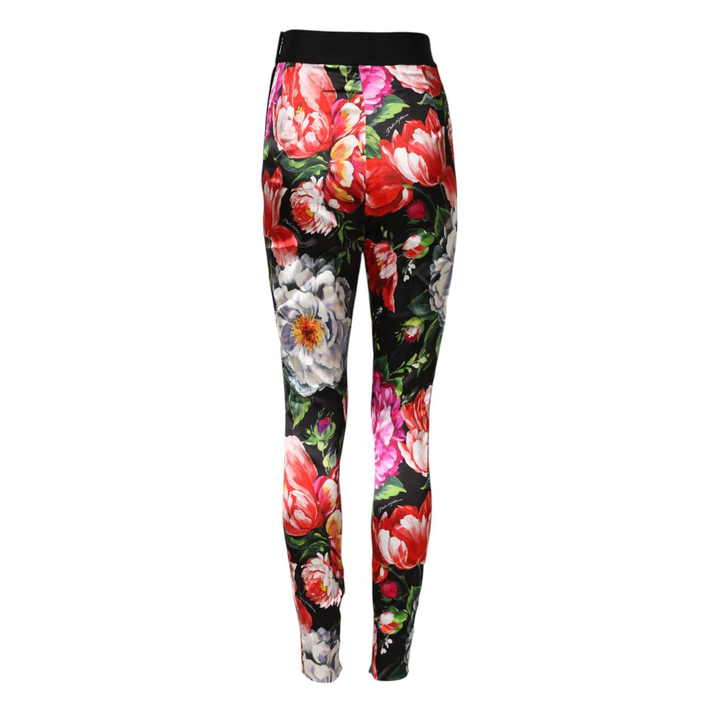 Dolce & Gabbana Multicolor Floral Legging Stretch Waist Pants