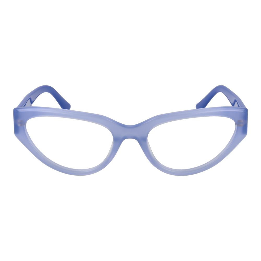 Guess Purple Women Glasses Frame, full-rim purple acetate cat-eye style with spring hinge, includes branded case.