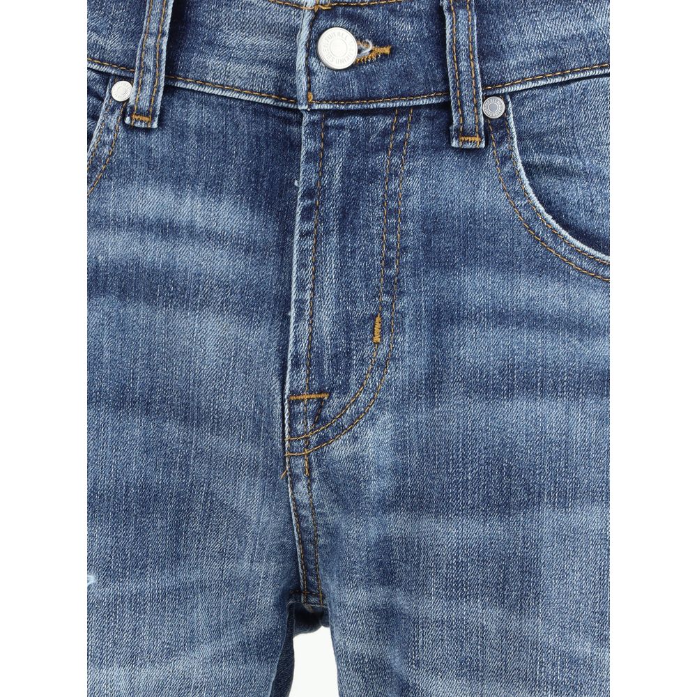 7FOR Blue Cotton Straight-Leg Jeans 1728,67465543840,7FOR,Blue,Clothing,Jeans Denim - Clothing,Men,New with tags,Straight-Leg Jeans - Jeans Denim - Clothing,W30