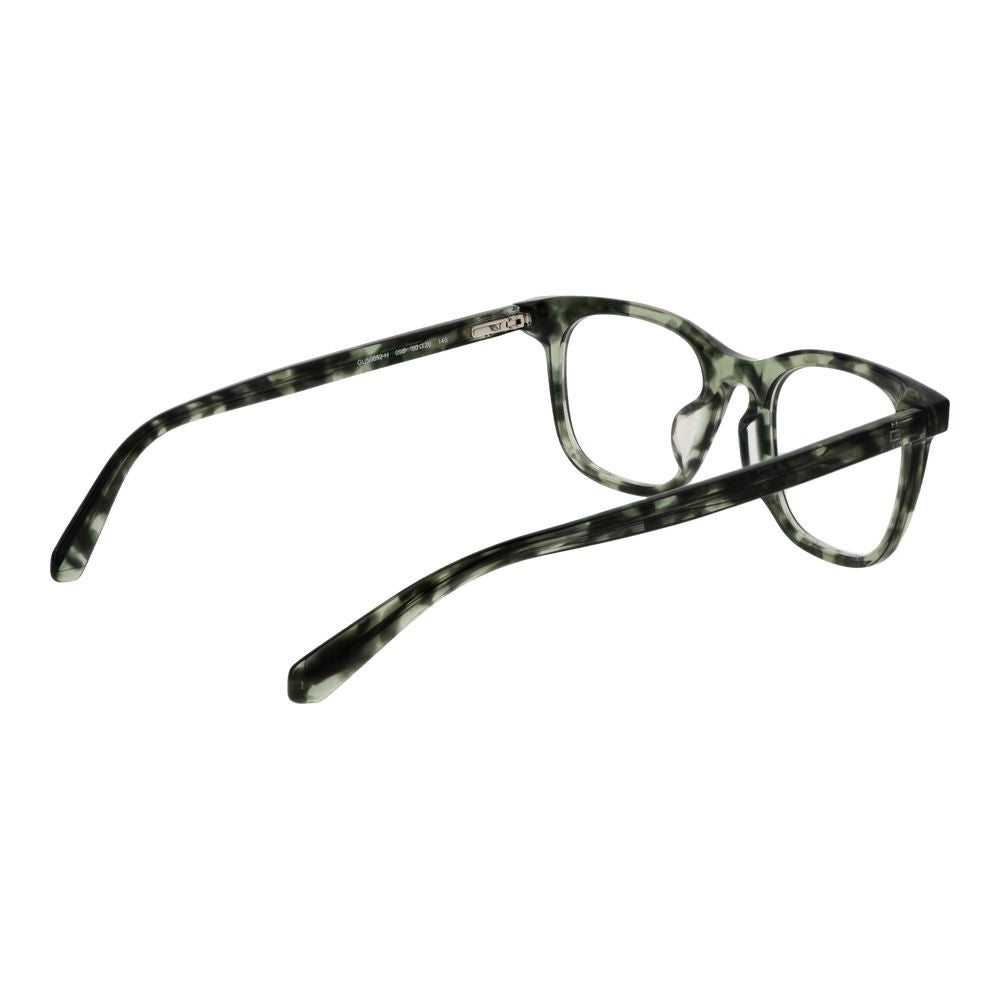 Guess Green Men Glasses Frame in acetate with full-rim square style, showcasing adjustable spring hinges, temples length 145mm.