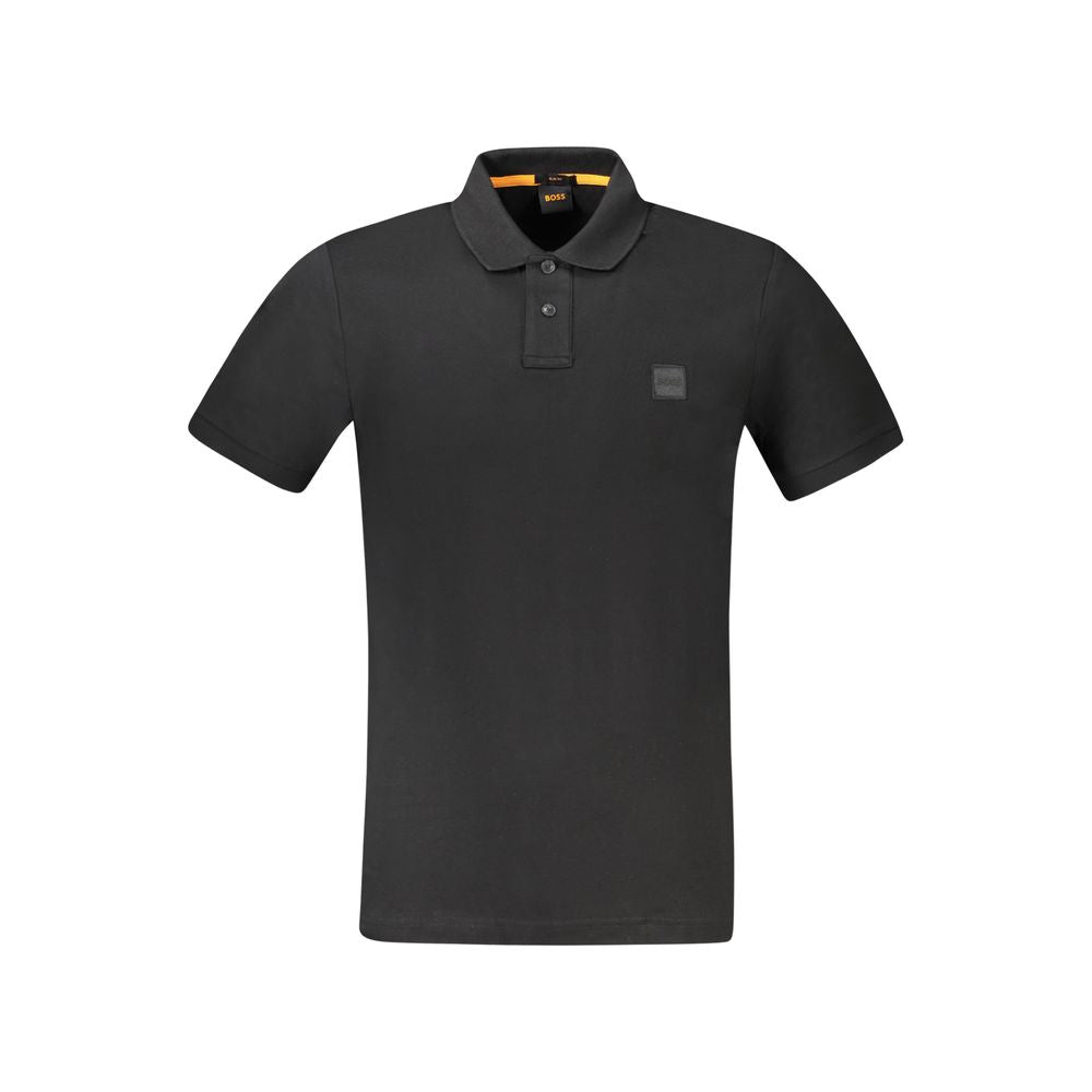 Hugo Boss Black Cotton Men's Polo Shirt