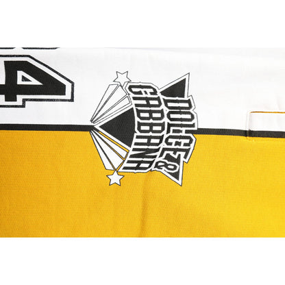 Dolce & Gabbana Yellow Cotton Logo Sweatpants Jogger Pants