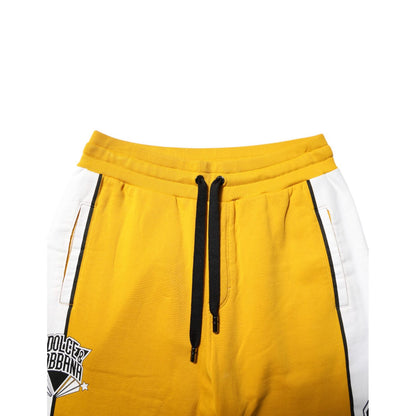 Dolce & Gabbana Yellow Cotton Jogger Skinny Sweatpants Pants