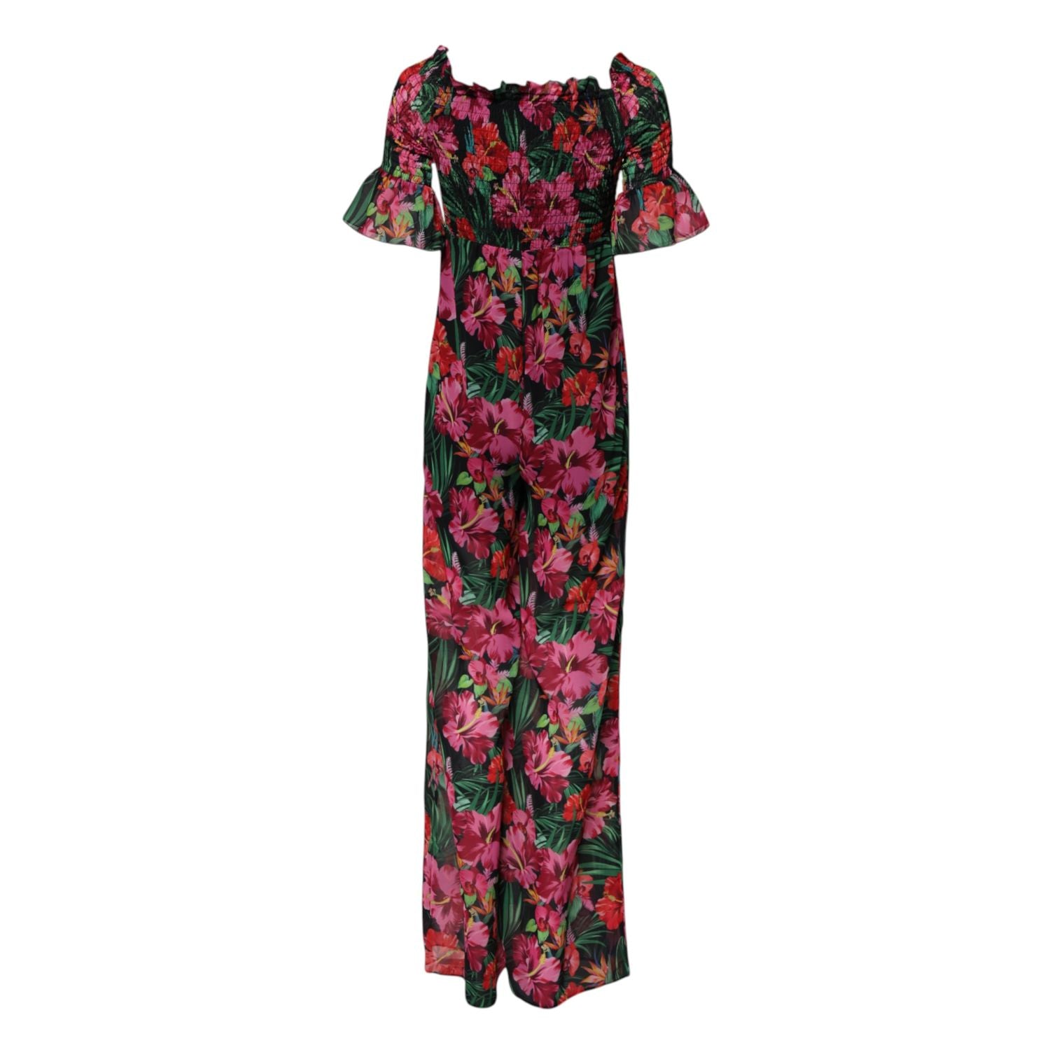 Patrizia Pepe Multicolor Floral Print Overall Jumpsuit Dress