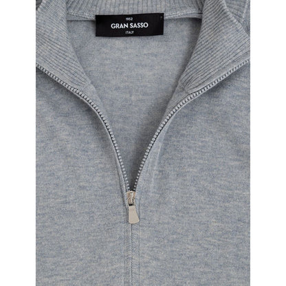 Gran Sasso Gray Cotton Cardigan