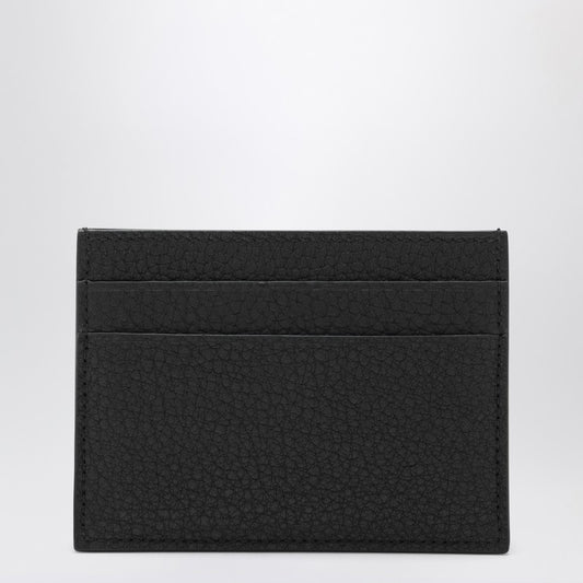 Balenciaga Black Credit cardholder in hammered leather 8066372ABV0/R_BALEN-1000_100
