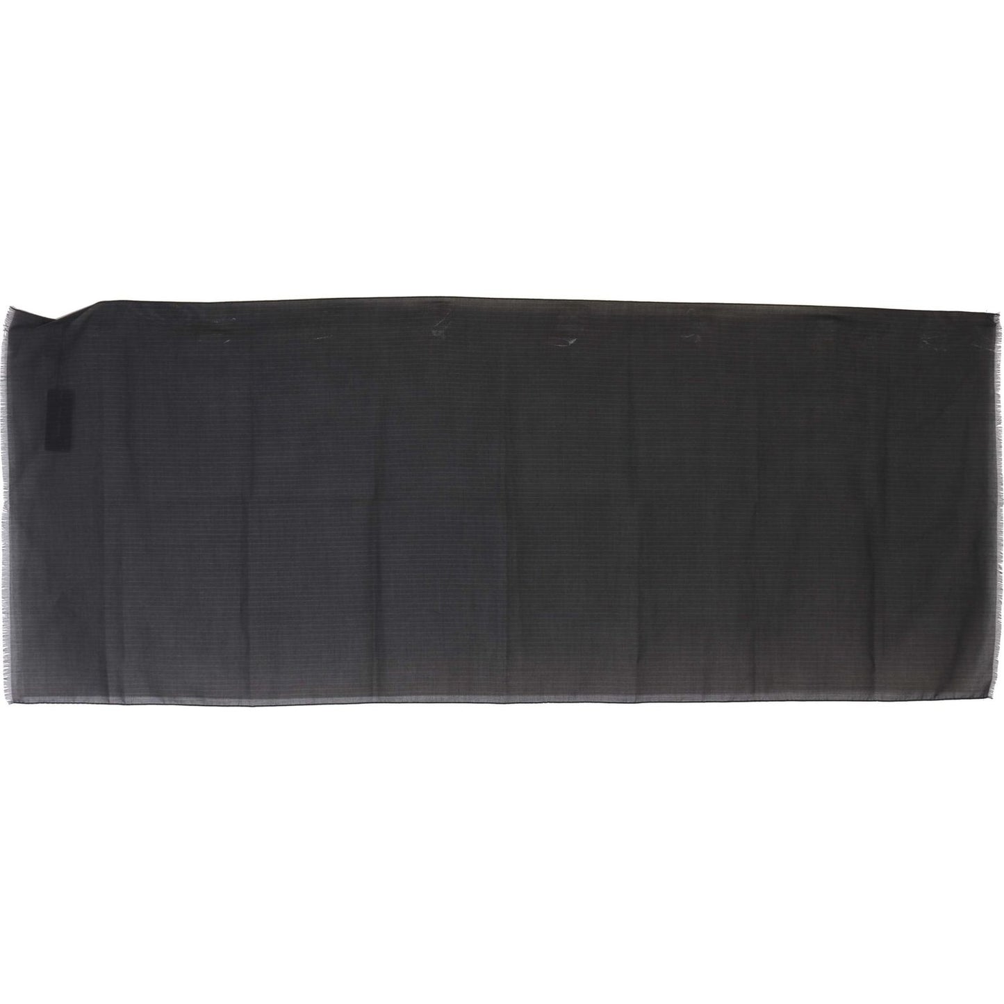 Dolce & Gabbana Gray 100% Wool Striped Pattern Wrap Scarf Wool Wrap Shawls