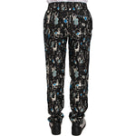 Dolce & Gabbana Elegant Silk Lounge Pants with Unique Print Jeans & Pants Dolce & Gabbana Black