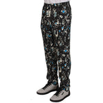 Dolce & Gabbana Elegant Silk Lounge Pants with Unique Print Jeans & Pants Dolce & Gabbana Gray